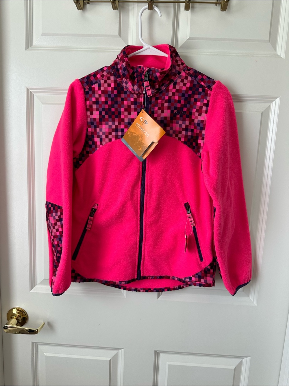 CG By Champion Fleece Jacket Girls L (10-12) Pink Side Pockets Zipper
